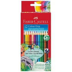 Faber-Castell Buntstift Colour-GRIP, (Colour-GRIP, 12-tlg), mit Soft-Grip-Zone bunt