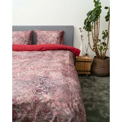 Bettwäsche KAYORI "Shima", lila, B/L: 155cm x 220cm, , Mako-Satin, B/L: 80cm x 80cm, Mako-Satin, Obermaterial: 100% Baumwolle, Bettwäsche, Hergestellt aus GOTS-zertifizierter Bio-Baumwolle