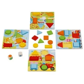 GoKi 56760 - Farbwürfelspiel Geometrische Formen