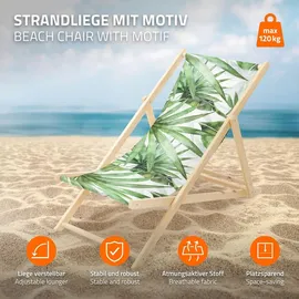 ECD Germany Sonnenliege 57,5 x 83 x 100 cm Weiß