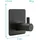 Intirilife Handtuchhalter selbstklebend Schwarz