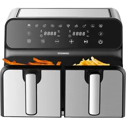 Steinborg 3in1 Dual Heißluftfritteuse 4+4L 10 automatische Programme 1700W
