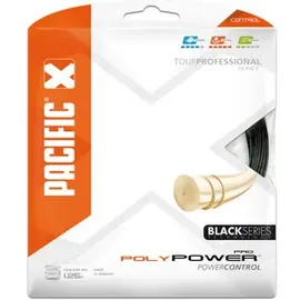 Pacific Poly Power PRO Black Series-12.20m-Garnitur Tennissaite, schwarz, 1.25mm/16L