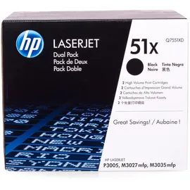 HP 51X schwarz 2er Pack (Q7551XD)