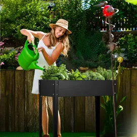 Relaxdays Hochbeet 85 x 40 x 80 cm Schwarz