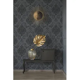 A.S. Création Vliestapete Barock Schwarz/Silber 53 x 1005 cm 953723