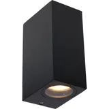 LED's light LED`s light Außen-Wandleuchte Eckig 2-flammig Schwarz