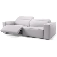 Sofanella 3-Sitzer Leder LENOLA, Relaxcouch, Designersofa, Designer Sofa, 3er Couch, Sofagarnitur weiß 216 cm x 72 cm x 109 cm