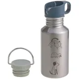 Lässig Trinkflasche Edelstahlflasche BPA-frei 500ml Kinder Kita Kindergarten auslaufsicher mit Sporttrinkverschluss/Bottle Stainless Steel Happy prints