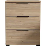 SchlafKONTOR Nachtschrank Smilla 46 x 61 x 42 cm Schwarz