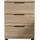 SchlafKONTOR Nachtschrank Smilla 46 x 61 x 42 cm Schwarz