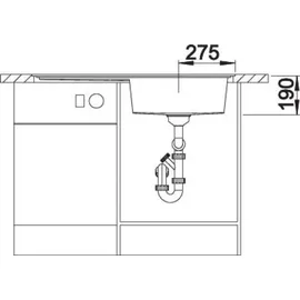 Blanco Zenar XL 6 S rechts Flächenbündig vulkangrau Handbetätigung 988 x 498 mm