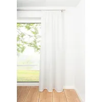 ONDECO Schlaufenschal Dot Gardinen Blickdicht Vorhang Schlafzimmer 1er Set Farbe: Weiß, Größe: 135x245 cm