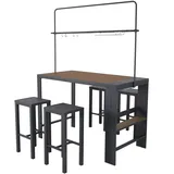 LECO Bar-Sitzgruppe / Gartentheke Elsa 157 cm x 80 cm x 209 cm Anthrazit
