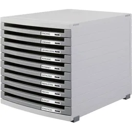 HAN Schubladenbox Contur 30 x 38,2 x 30,7 cm 10-tlg. grau