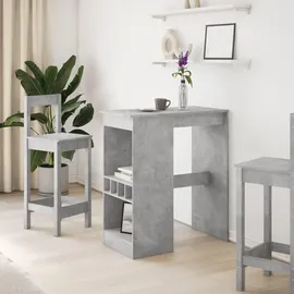 vidaXL Bartisch mit Regal 90 x 47,5 x 103,5 cm Grau