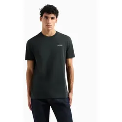 Armani Exchange für Herren. 8NZT91Z8H4ZUB001 Schwarzes Strick-T-Shirt (XL), Lässig, Baumwolle, Kurzarm