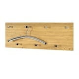 Haku-Möbel HAKU Möbel Wandgarderobe 15613 eiche Holz 7 Haken 80,0 x 30,0 cm