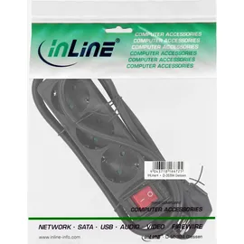 InLine Steckdosenleiste 1,50 m Schwarz 3 St.