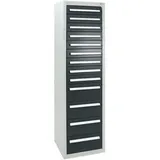 Stumpf Schubladenschrank Serie T-100/35-1, RAL 7035/7016, 13 Schubladen