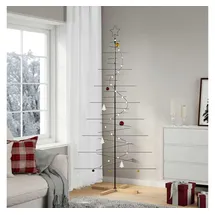vidaXL Metall-Weihnachtsbaum Schwarz 210 cm
