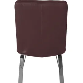 W.Schillig Relaxliege daily dreams Leder/Polyester 65 x 91 x 170 cm Braun mit Kissen