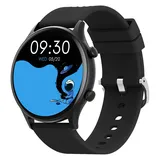 findtime Rund Smartwatch Damen mit Telefonfunktion Schrittzähler Uhr Damen Gesundheitsuhr Pulsmesser Armband Fitnessarmband für Damen Whatsapp Telefonieren Blutdruckmessung Smart Watch Gold Rosa