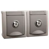 HHG Steckdose abschließbar 2 St.