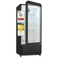 GGV Exquisit Exquisit Glastürkühlschrank, 200l Getränkekühlschrank mit LED, Umluft,