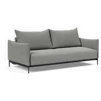 INNOVATION LIVING Schlafsofa Malloy Metall schwarz Stoff Ash Grey