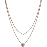 Fossil Damen Kette Edelstahl Perlmutt One Size 87552225 Ketten