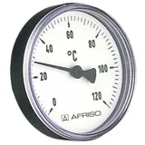 Afriso Bimetall-Thermometer 0-120 Grad Gehäuse 63mm Schaft 40mm 1/2 Zoll Anschluss