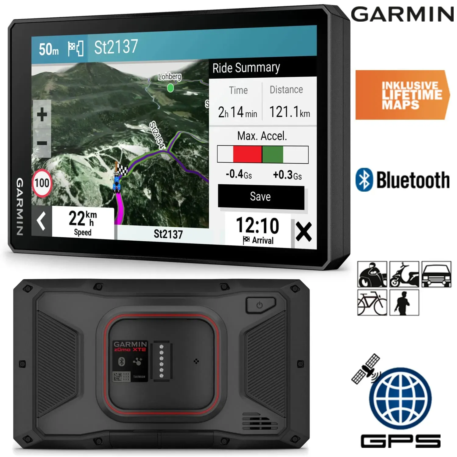 Garmin Navi Zumo XT2 Motorrad-Navi 6 Zoll mit lebenslangen Karten-Updates