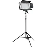 Walimex Pro LED 500 Videolicht (dimmbare Flächenleuchte inkl. Lampenstativ WT-806)