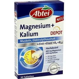 Abtei Magnesium + Kalium Depot Tabletten 30 St.