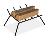 Relaxdays Relaxdays, Kamin Feuerrost, Schmiedeeisen, Feuerbock mit Füßen, eckig, robust, HBT: 20 x 45,5 x 36 cm, Kaminrost, Stahl