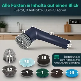 Clatronic Reinigungsbürste ERB 3815 A 8 Aufsätze