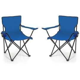 BigDean Campingstuhl Blau 2 St.