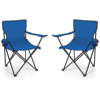 BigDean Campingstuhl Blau 2 St.