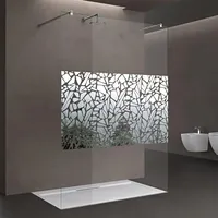 doporro Duschwand Duschtrennwand 100x200 Walk-In Dusche mit Doppel-Stabilisator aus Echtglas 10mm ESG-Sicherheitsglas Klarglas mit