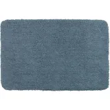 WENKO Badteppich Mélange Marine Blue, 55 x 65 cm - Blau