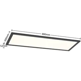 LINDBY Nelios 1 LED-Panel 80 x 30 cm schwarz