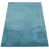 KADIMA DESIGN Teppich Kurzflor waschbar Unifarben Wohnzimmer schmutzabweisend Türkis Rechteckig 160x220 100% Polyester Florhöhe: 10 mm pflegeleicht