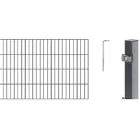 GAH Alberts Alberts Doppelstabmatten-Grundset 16 m 200 x 80 cm, Type: 6/5/6, anthrazit