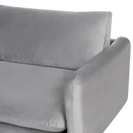 Beliani Sofa 3-Sitzer Vinterbro Samtstoff Grau