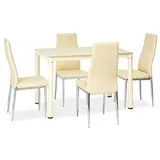 Esstisch Küchentisch Esszimmertisch 110x70x75cm creme 86189325