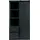 Woood Vitrine 230 x 122 x 37 cm Schwarz