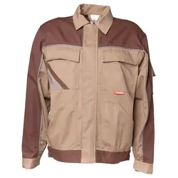 Bundjacke "HIGHLINE" 285g/m2 Canvas-Besatz - 30 - beige/braun/zink