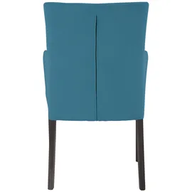 Home Affaire "Colorado", blau (petrol, wenge), B:60cm H:94,5cm T:60cm, Polyester, Stühle, Beine aus massiver Buche, wengefarben lackiert