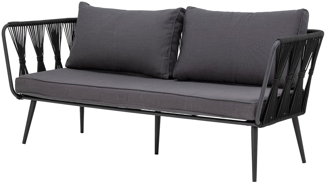 Bloomingville - Pavone Outdoor Sofa, schwarz